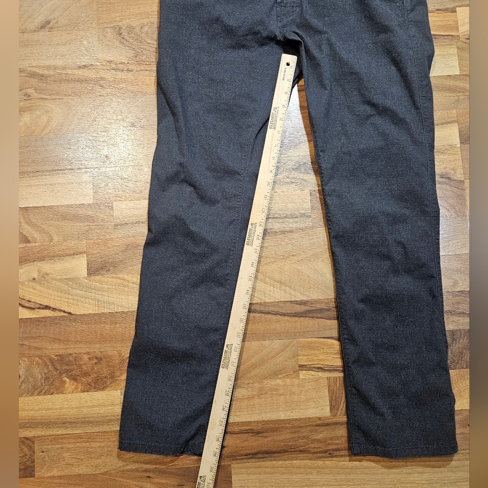 Prana Breathe Straight Fit Pants Men’s 33 Gray Organic Cotton Blend - Picture 6 of 10